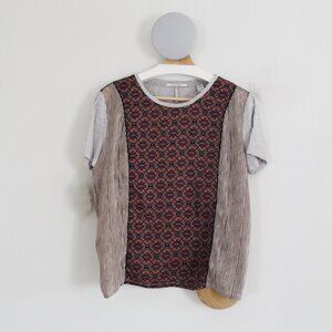 Scotch & Soda Maison Damski Printed / Striped Short Sleeved Shirt / Top Size S